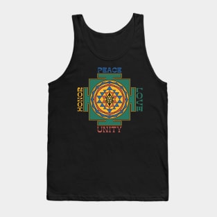 Peace Love Unity Honor Yantra Tank Top